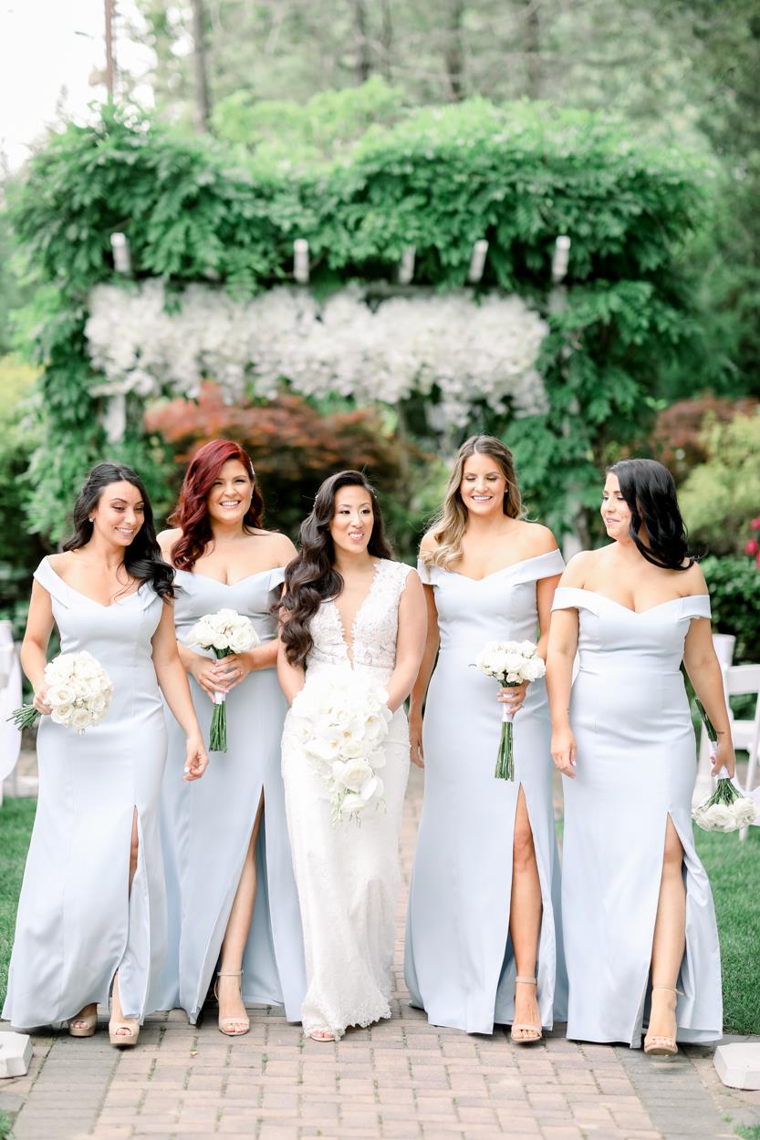 Want to look and feel flawless in your bridesmaid dress? Learn how to measure a bridesmaid dress accurately at home with this helpful guide by The Dessy Group. Photo by @photo_dh. Dresses: Dessy 3012.